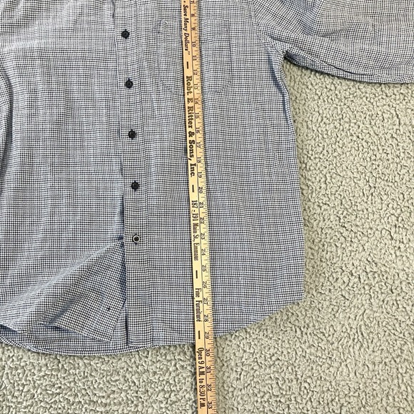 LL Bean Shirt Mens‎ Medium Houndstooth Button Up Pocket Outdoor Casual - Picture 5 of 6